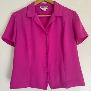 vintage pink button up blouse